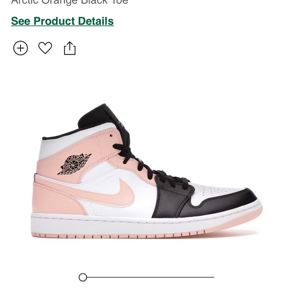 Jordan 1 Mid Arctic Orange Black Toe